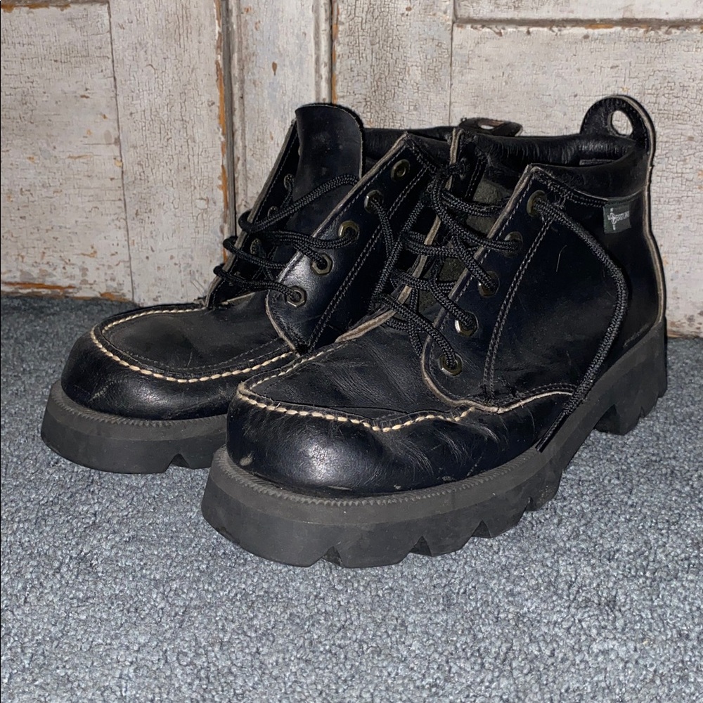 Black Leather Men's Boots